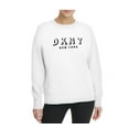 thumbnail image 2 of Dkny Chandail en Molleton Sport à Logo Floqué pour Femmes, Blanc, TP, 2 of 3