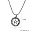 thumbnail image 6 of RSAMD Pentagram Religious Paganism Pendant Necklace Stainless Steel Chain Jewelry, 6 of 6