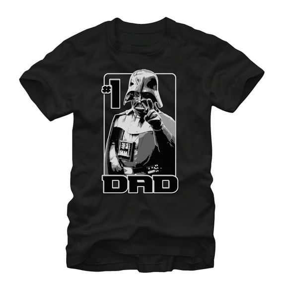 Men's Star Wars Vader Number One Dad Graphic Tee Black 3X Large