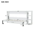 thumbnail image 3 of Harper & Bright Designs Twin Murphy Bed Wall Bed with Bookshelf, Twin Size Cabinet Bed Folding Wall Bed for Guest Room Office, White, 3 of 15