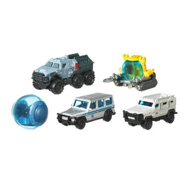 Matchbox Jurassic World 1:64 Die-cast Vehicle and Dinosaur 5-Packs, 5 Cars  and 1 Mini Figure, Toy Gift Set and Collectible​