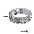 thumbnail image 2 of 12 Pcs Crystal Rings Stainless Steel for Finger Jewelry Rings Clear, 2 of 8