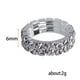 thumbnail image 2 of Anillo de cristal elástico elástico Zulema 12 piezas acero inoxidable para mujeres y hombres, 2 of 8