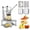 With Plate Silver Stainless Steel Vertical Base, variant on Accreate Commercial Manual Vegetable Chopper & Dicer, Heavy Duty Aluminum Stand-Up Press Style- Perfect for Potatoes, Onions, Tomatoes, Fruits