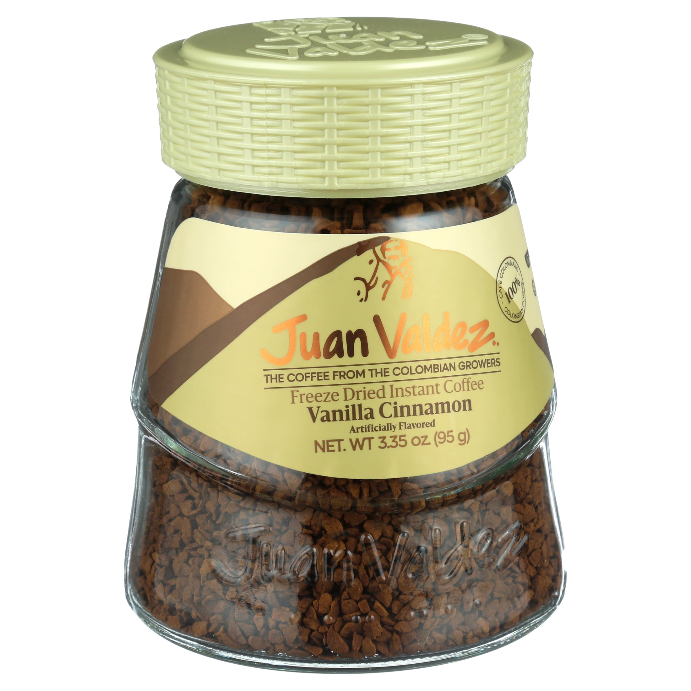 Juan Valdez VanillaCinnamon Natural Caffeinated Instant Coffee, 3.35 oz Jar
