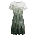 thumbnail image 4 of Aesthetic Foggy Mountain View Painting Trees Women's Dress Short Sleeve Summer Sundress Summer Women Clothes, 4 of 7