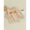 thumbnail image 2 of Bagilaanoe Toddler Baby Girl Boy Casual Sweatshirt Long Sleeve Letter Print Pullover 12M 18M 24M 3T 4T 5T Kids Fall Loose Tee Tops, 2 of 7