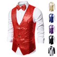 thumbnail image 2 of Men's Sequin Vest Performance Dress Jacket Night Shop Men's Host MC Studio Vest, 2 of 6