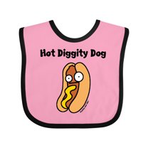 Inktastic Hotdog Hot Diggity Dawg Boys or Girls Baby Bib