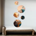 thumbnail image 3 of Designart "Fluid Abstractions Yellow and Green III" Abstract Liquid Ink Metal Wall Art Set of 5 Piece, 3 of 5