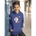 thumbnail image 2 of Cute Husky Cartoon Dog Hoodie Juniors -Image by Shutterstock,  x-Large, 2 of 4