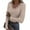 Beige, variant on WTOBBY Women's Solid Color Fashion Long Sleeve Top, Minimalist Basic Casual Daily Wear Blouse for Fall and Winter Seasons,Beige L