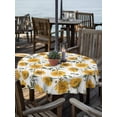 thumbnail image 2 of Outdoor Tablecloths with Umbrella Hole & Zipper, Sunflowers Round Tablecloths 60 Inch, Spring Botanical Yellow Flowers Branches Waterproof Table Cloth, Patio/Pool/Picnic Table Covers, 2 of 8