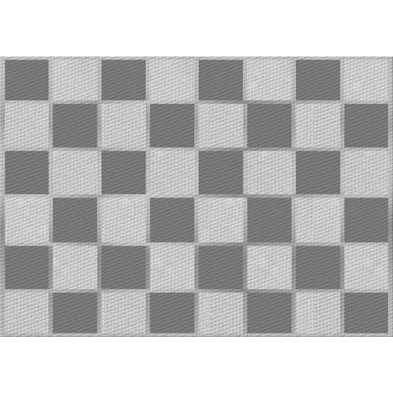 Ahgly Company Indoor Rectangle Patterned Platinum Gray Area Rugs, 6' x 9'