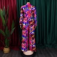 thumbnail image 5 of AURA Womens Two Piece Outfit Tie Front Lapel Long Sleeve Shirt Wide Leg Pants Set, 5 of 10