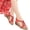 Red, variant on Womens Rhinestones Wedge Dressy Sandals Boho Glitter Beaded High Heels Slingback Dress Sandals Bride Wedding