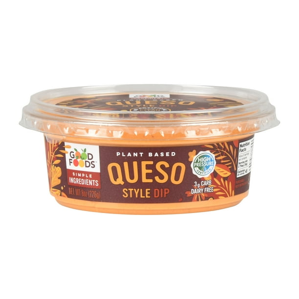 Good Foods Plant Based Queso Style Dip, 8 Oz - Walmart.com ...