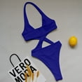 thumbnail image 4 of Bikini cómodo para mujer Traje de baño de una pieza de color sólido Traje de baño Ropa de playa para nadar OAVQHLG3B Store  lin121212, 4 of 4