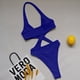 thumbnail image 4 of Bikini cómodo para mujer Traje de baño de una pieza de color sólido Traje de baño Ropa de playa para nadar OAVQHLG3B Store  lin121212, 4 of 4
