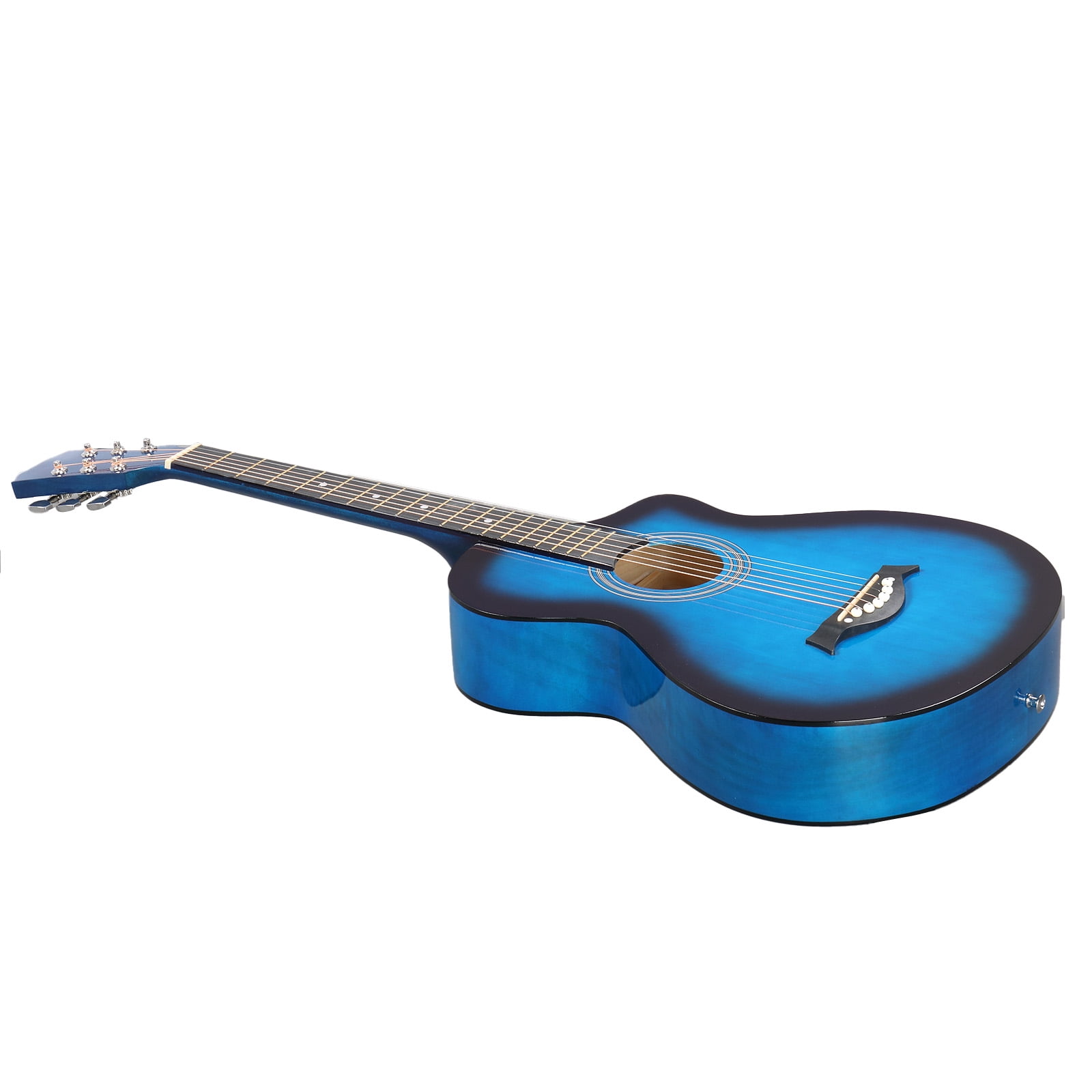 38-Inch Acoustic Guitar, JF Folk Body, Basswood Top Back and Sides, 6 Steel Strings, 21 Frets, Beginner Starter Kit with Gig Bag, Strap, Picks, Capo and Tuner