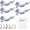 Lake blue, variant on Cherry Blossom Patches, Embroidery Flower Iron on Patches, Floral Embroidered Applique, Sew On Decorative Patch for Backpack Jacket Jeans Hat Clothing Repair DIY Crafts (Light blue)