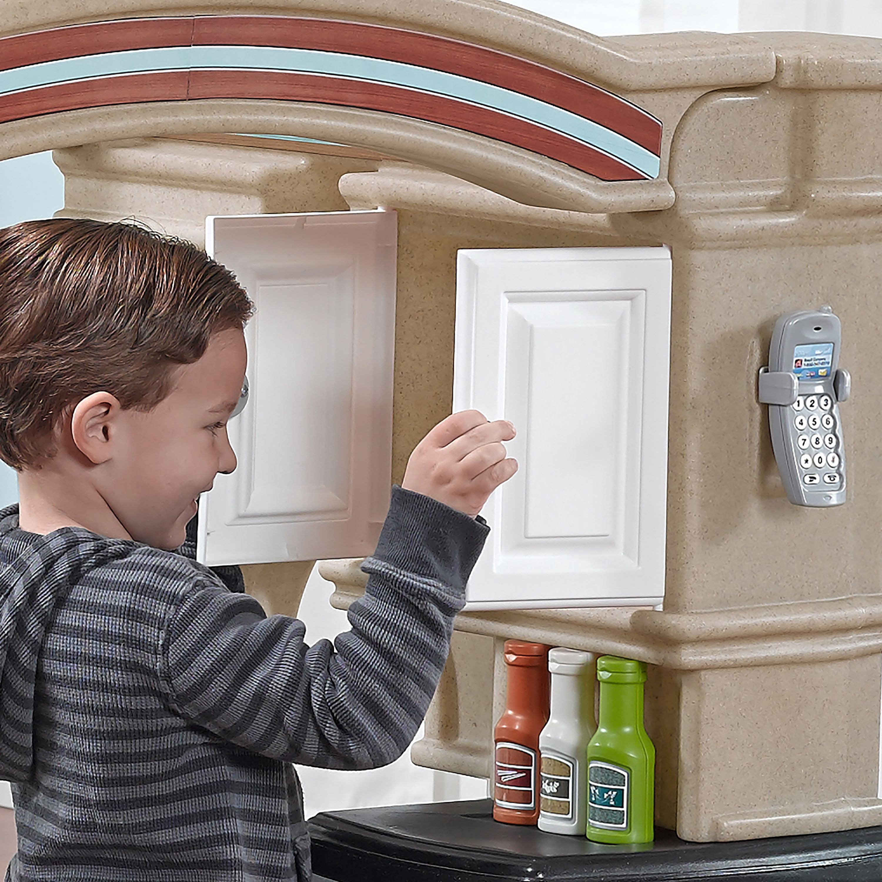Step2 Grand Walk-In Play Kitchen with 103 Piece Play Food Accessory Play Set