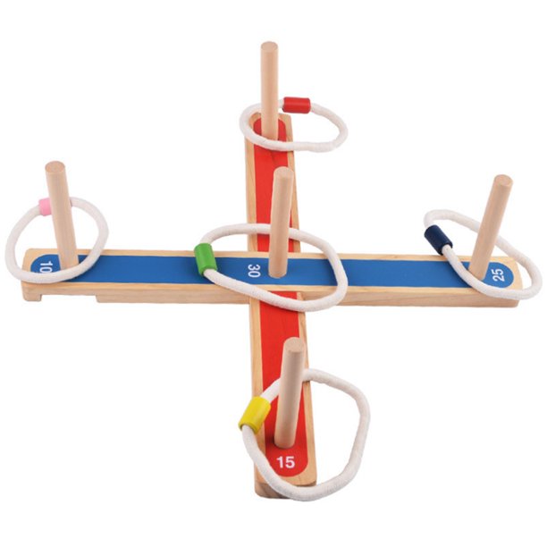 xtangh Kids Outdoor Group Team Sports Toy Ring Toss Hoopla Game Set Toy