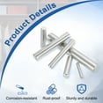 thumbnail image 3 of 30Pcs 6mm x 18mm Dowel Pins, 304 Stainless Steel Shelf Support Peg Pin, Silver, 3 of 7