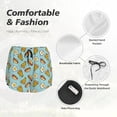 thumbnail image 6 of Lsque Hot Dog Pizza Printed Women's Running Shorts with Liner Pockets,Elastic Quick Dry Workout Athletic Gym Yoga Shorts,Womens High Waist Shorts-, 6 of 9