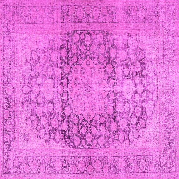 Ahgly Company Indoor Square Persian Pink Traditional Area Rugs, 5' Square