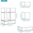 thumbnail image 3 of Stackable Storage Drawers Set of 5, Clear Plastic Organizer Bins for Beauty Supplies,Ideal for Vanity, Bathroom,Cabinet,Pantry Organization, 3 of 15