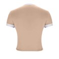 thumbnail image 6 of Htigea Clearance Women's Basic Crop Top Drop Shoulder T Shirt Half Sleeve Cropped Tee Crewneck Short Sleeve Casual Summer Solid Crop Tops Khaki,XXL, 6 of 6