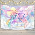 thumbnail image 2 of Bow Colorful Beautiful Backdrop On Cloud 9 Birthday Backdrop for Girls Photography Background Decoration Colorful Modern Beautiful Fabric Photo Shoot Studio Props, 2 of 5