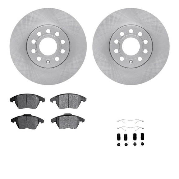 Dynamic Friction Company Front Brake Rotors with 5000 Advanced Brake Pads includes Hardware 6512-74316