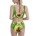 thumbnail image 3 of Picia Avocado with Glasses Women's High Waisted Bikini Scoop Neck Swimsuit Two Pieces Bathing Suit-, 3 of 8