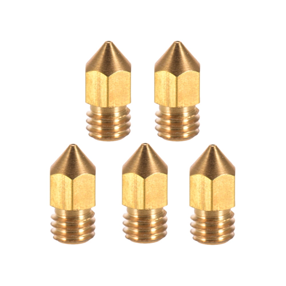 Creality 3D Printer Extruder Brass Nozzle Print Head 0.4mm Output for CR-10 Series Ender-3 1.75mm PLA ABS Filament, 5pcs