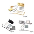 thumbnail image 3 of Guitar Bridge Decorative Multicolored Screws Handy Installation Metal Saddle Electric Plated Musical Equipment Neck Joint Plate Silver, 3 of 8