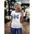 thumbnail image 2 of Galaxy Blue Gift Ribbon T-Shirt Women -Image by Shutterstock, Female XX-Large, 2 of 4