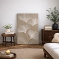 thumbnail image 4 of Canvas Print Minimalist White Ginkgo Leaves Botanical Wall Art Neutral Modern Nature Decorative for Living Room Bedroom - 24"x36", 4 of 8