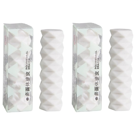Clearance! beishanbush Home Decor 2Pc Multi Faceted Eraser for Clean & Erasing Perfect for Back To School Season Pencil Eraser for Students One Size White
