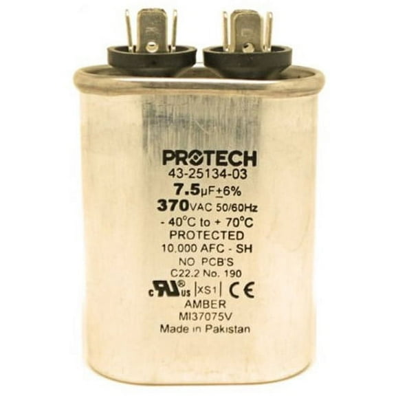 43-20847-10 - OEM Rheem Upgraded Replacement Oval Capacitor 7.5 uF MFD 370 volt