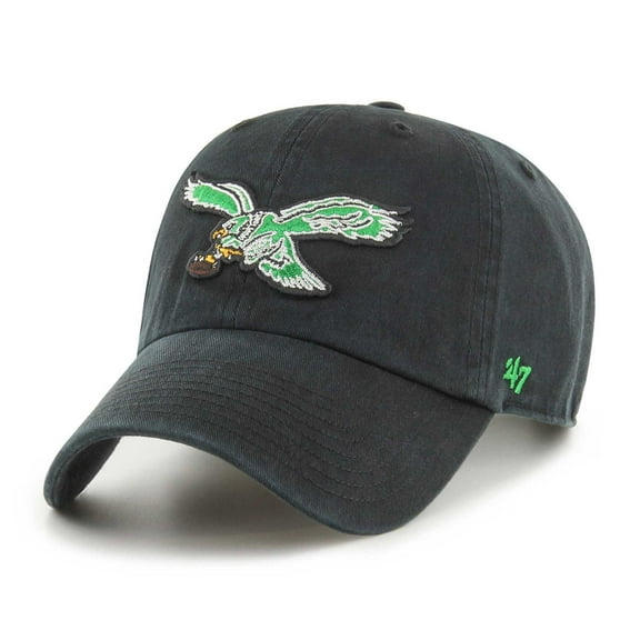Men's '47 Black Philadelphia Eagles Clean Up Adjustable Hat