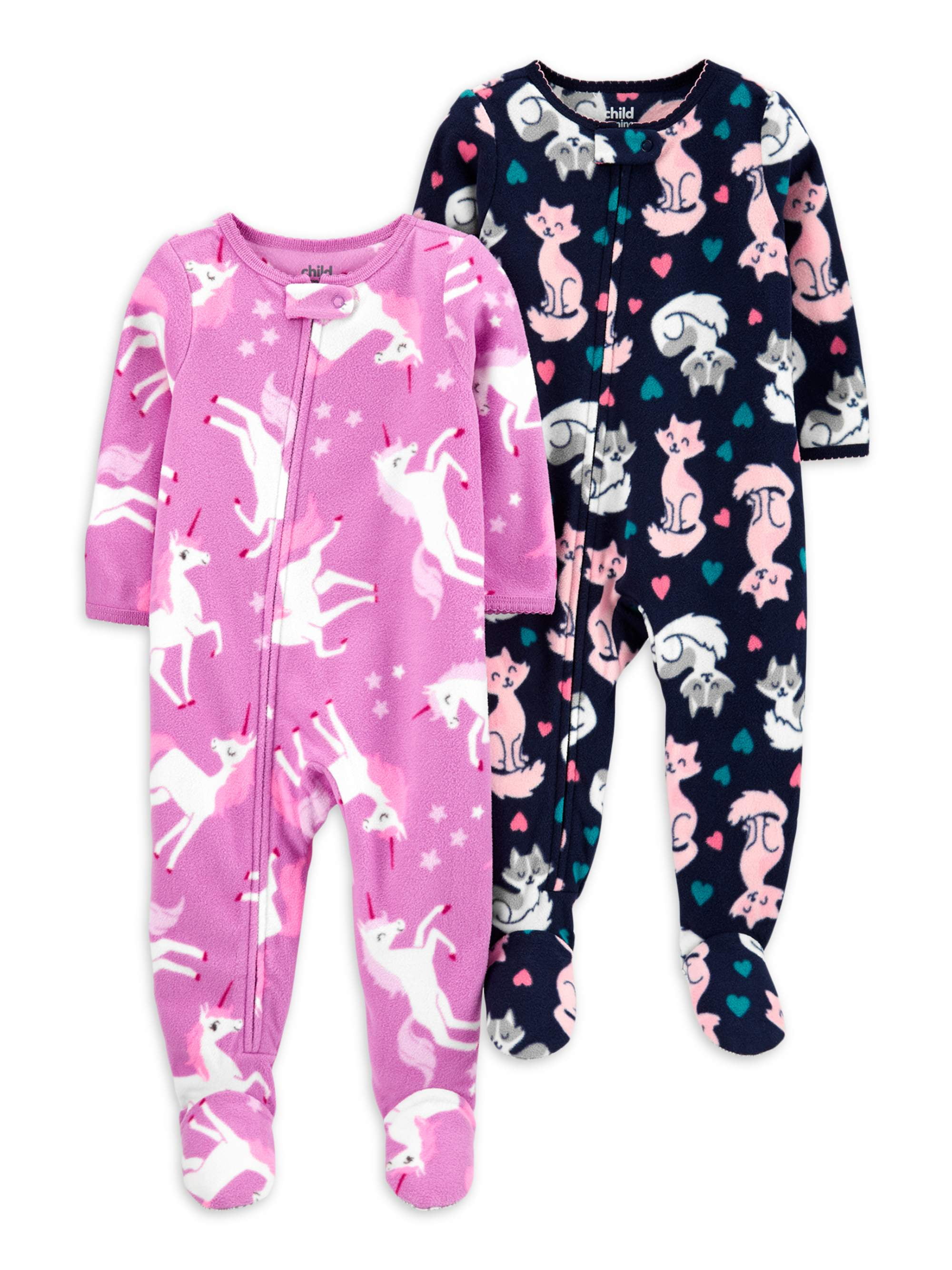 Child Of Mine By Carters Child Of Mine By Carters Baby Toddler Girls Microfleece Blanket Sleeper Footed Pajamas