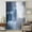 Blue, variant on Navy Blue Grey Sheer Curtains 45 Inches Long, Modern Ombre Oil Painted Abstract Art Light Filering Curtains, Breathable Simi Curtain Privacy Drapes for Kitchen Bathroom Small Window Treatment