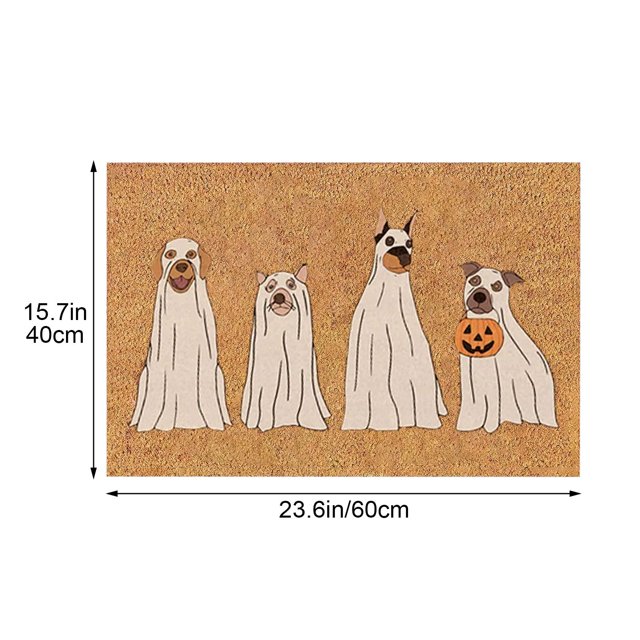 RKSTN Halloween Decorations Ghost Welcome Door Mat For Front Door Entrance Doormat Funny Door Mat Indoor Outdoor Mat Non Slip Decor 24 X 16 In Halloween Decor