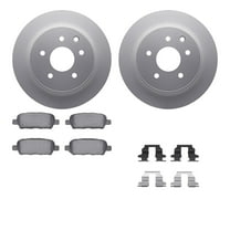 Dynamic Friction Company Rear Geospec Brake Rotors with 5000 Advanced Brake Pads includes Hardware 4512-67092