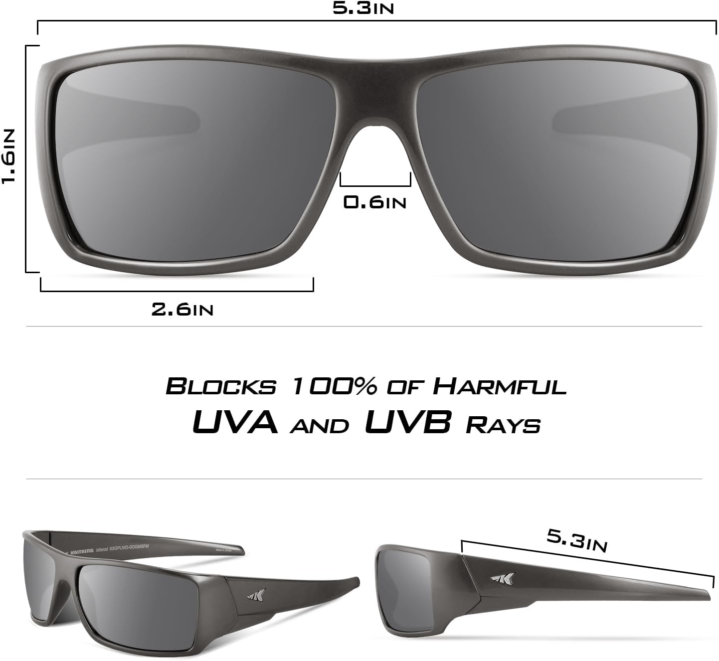 KastKing Iditarod Polarized Sport Sunglasses, UV Protection, Men & Women