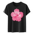 thumbnail image 4 of LUOGENLI T-shirts pour Femmes Mode Décontractée Chemises Imprimées Col Rond Manches Courtes Tee Tops Tunique Blouse T-shirts Graphiques Drôles Saint-Valentin Noir G, 4 of 4