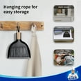 thumbnail image 5 of MR.SIGA Mini Dustpan and Brush Set, Portable Cleaning Brush and Dustpan Combo with Bamboo Handle, Black, 1 Set, 5 of 6