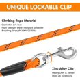 thumbnail image 3 of shiyou-15FT 30FT 50FT Training Leash for Dogs, Nylon Rope Dog Leashes with 2 Swivel Hooks and Comfortable Padded Handle, Puppy Leash Lead for Small Medium Large Dogs Training, Playing, Camping,Backya, 3 of 4